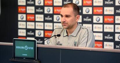 Carles Duran, en su presentaci&oacute;n con el Joventut.