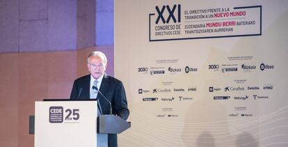 Isidro Fainé, durante la clausura del XXI Congreso Directivos CEDE.