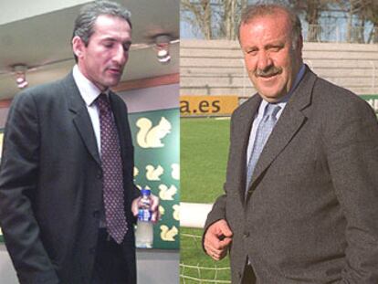 Txiqui Begiristain, director deportivo del  Barcelona, y Vicente del Bosque, ex entrenador del Real Madrid.