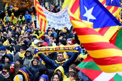 Ambiente durante la manifestacin.