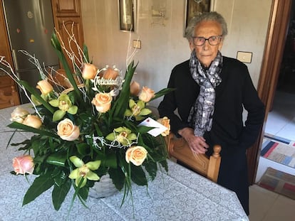 Carmen tiene 100 años y vive en Gomesende, el ayuntamiento de la comarca de Terra de Celenova con mayor porcentaje de centenarios en relación a su población.