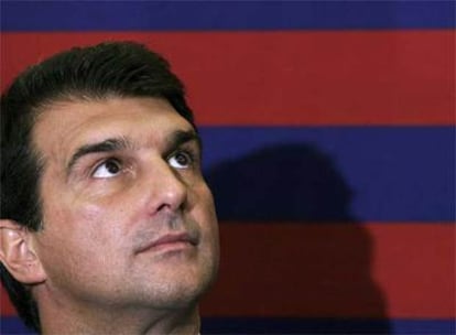 El presidente del Barcelona Joan Laporta