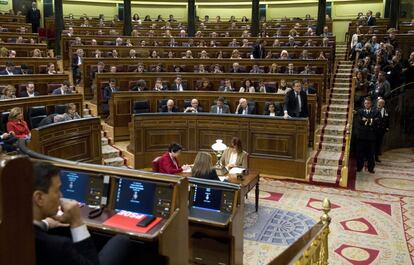 El Congreso de los Diputados, durante la segunda votación de investidura.