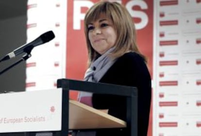 Elena Valenciano, durante la rueda de prensa.