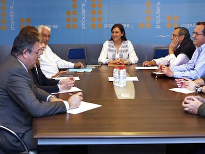 Mar&iacute;a Jos&eacute; Catal&agrave; presidie la reuni&oacute;n del comit&eacute; de listas del PP de la Comunidad Valenciana.