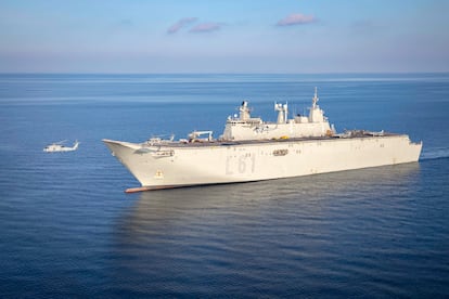El buque de la armada Juan Carlos I, en una imagen de archivo.