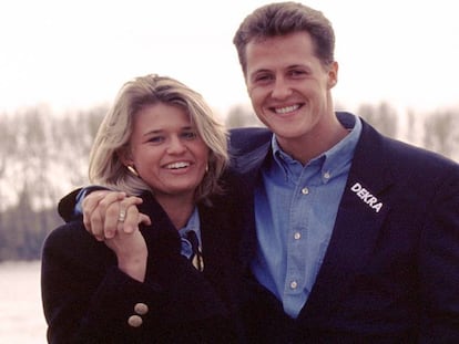 Michael Schumacher e sua mulher Corinna, na Alemanha.