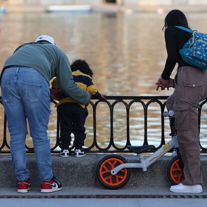 26-01-24. (DVD 1197).  Prestación por crianza. Familias con niños en el Parque de el Retiro en Madrid. Jaime Villanueva/  El País