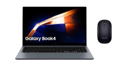 Portátil Galaxy Book4 con ratón inalámbrico de regalo.