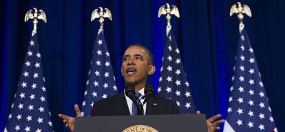 Barack Obama durante la rueda de prensa sobre la NSA.