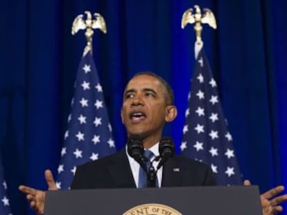 Barack Obama durante a coletiva de imprensa sobre a NSA.