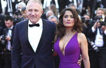 Francois-Henri Pinault y Salma Hayek en el Festival de cine de Canes, en 2015.