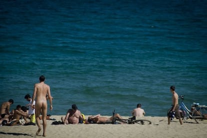 La platja de la Mar Bella, a Barcelona.