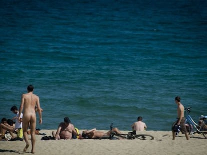 La platja de la Mar Bella, a Barcelona.