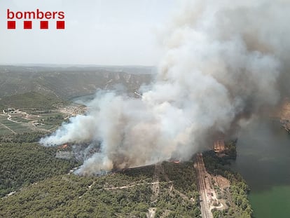 Incendio en La Pobla de Massaluca (Tarragona).