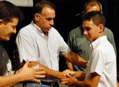 Elián González, durante la ceremonia