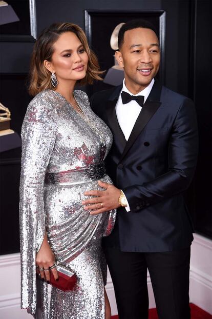 La modelo Chrissy Teigen y su marido, el cantante John Legend.