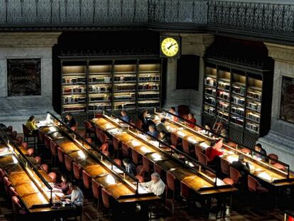 Sala de lectura de la Biblioteca Nacional de Espa&ntilde;a.