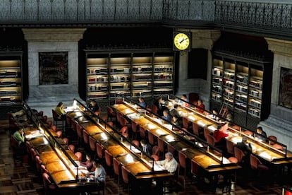 Sala de lectura de la Biblioteca Nacional de Espa&ntilde;a.