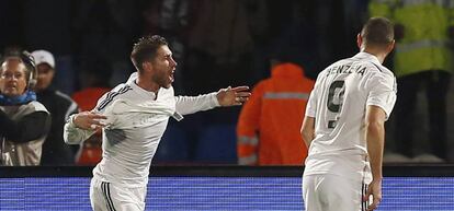 Ramos festeja un gol en la final del Mundial de Clubes ante el San Lorenzo, en diciembre de 2014.