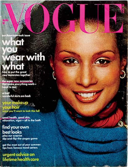 Beverly Johnson, en su primera portada para 'Vogue', en 1974.