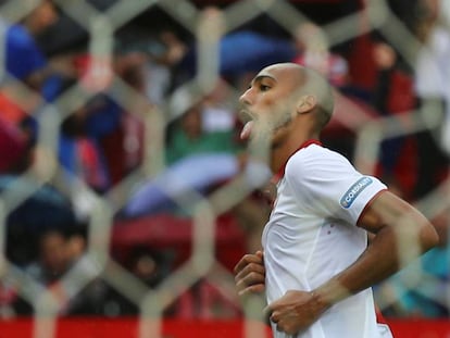 N'Zonzi celebra su gol ante el Atlético.