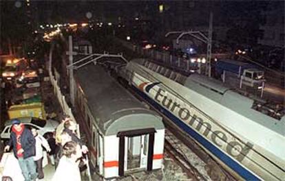 Imagen del estado en que quedaron los dos trenes.