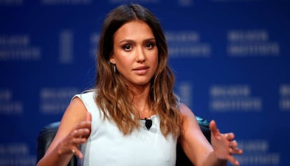 Jessica Alba durante una conferencia el pasado mayo en Los Ángeles.