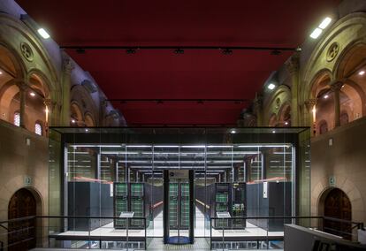 El superordenador MareNostrum, ubicado en las instalaciones del Barcelona Supercomputing Center - Centro Nacional de Supercomputación (BSC-CNS).