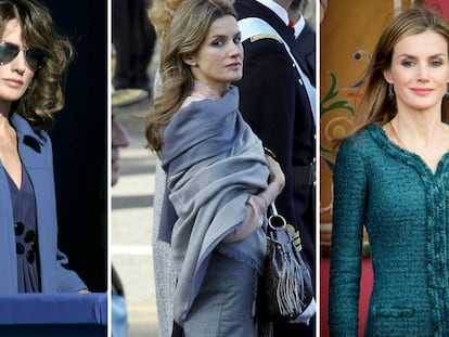 De izquierda a derecha: do&ntilde;a Letizia en 2007, 2010 y 2014.