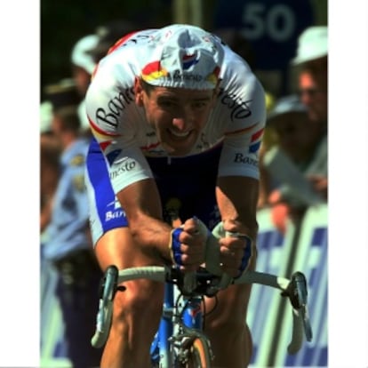 Olano, en una contrarreloj del Tour de 1998