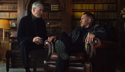 Imagen con los protagonistas de la serie MobLand de SkyShowtime