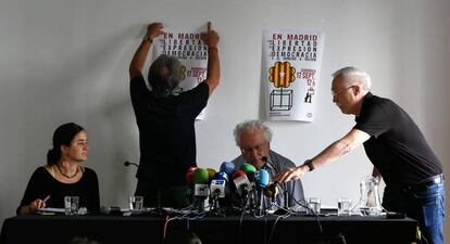 Miembros del grupo Madrileños por el derecho a decidir.