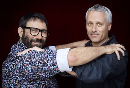 Sergi López y Marc Recha, retratados en San Sebastián.