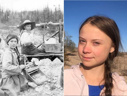 La imagen del archivo de la Universidad de Washington y una foto de Greta Thunberg.