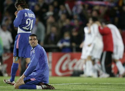 Cortés y Celestini, abatidos tras la eliminación del Getafe.