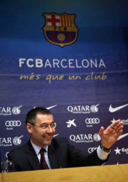 Bartomeu, durante una rueda de prensa