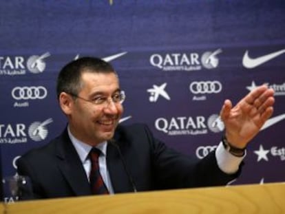 Bartomeu, durante una rueda de prensa