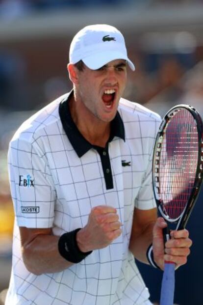 John Isner, durante un partido del último Abierto de Estados Unidos.