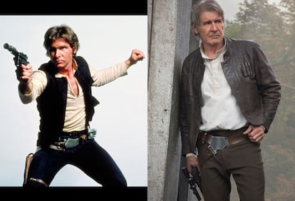 Harrison Ford (1942) es el actor de la saga original de 'Star Wars' que logró salir de la misma y no quedar encasillado. Antes de interpretar a Han Solo ya tenía cierta experiencia en películas de televisión y en pequeñas apariciones en películas de culto como 'American Grafitti' (1973) y 'La conversación' (1974).<p> El éxito de la trilogía galáctica se le cruzó con el de 'Indiana Jones' en los años 80. En el camino hacia 'El despertar de la fuerza' ha participado en una docena de películas memorables como 'Blade Runner' (1982), 'Único testigo' (1985, con la que obtuvo su única candidatura al Oscar), 'Armas de mujer' (1988), 'Juego de patriotas' (1992) o 'El fugitivo' (1993). <br> Y también se le espera en la vuelta de 'Blade Runner' prevista para 2016 o 2017.