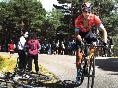 Landa, camino de su última victoria, la Vuelta a Burgos de 2021.