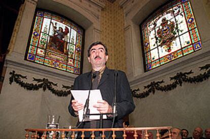 Antonio Muñoz Molina, durante su intervención en la Real Academia Española.