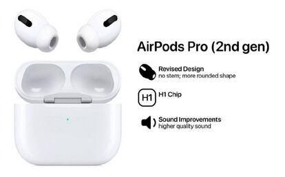 Diseño de los futuros Airpods Pro 2.