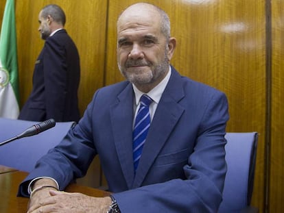 El expresidente andaluz Manuel Chaves, en el Parlamento la semana pasada.