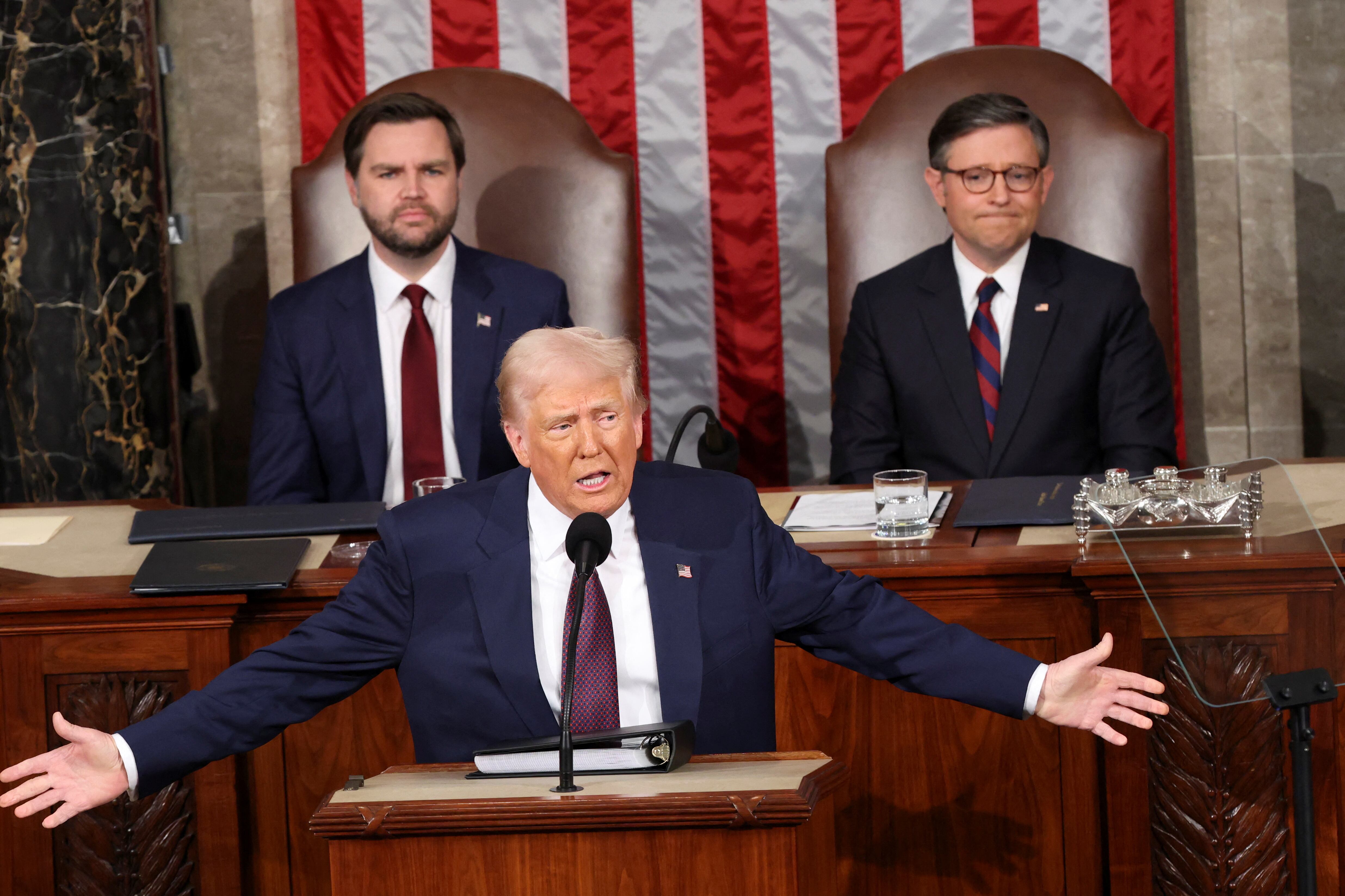 Las imágenes del discurso de Donald Trump ante el Congreso de Estados Unidos