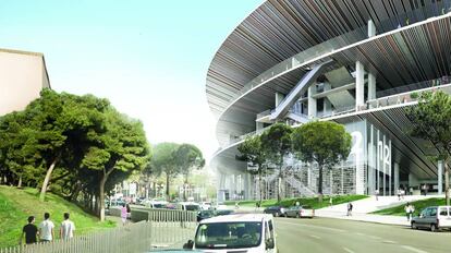 Un aspecte del projecte guanyador de la remodelació del Camp Nou.