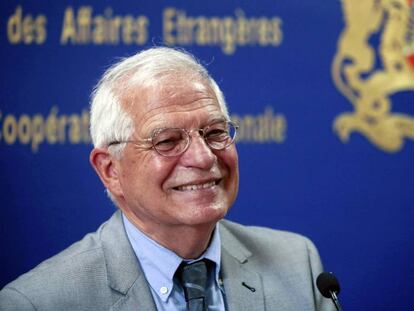 El ministro de Exteriores, Josep Borrell, el 3 de junio en Rabat.