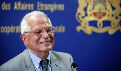 El ministro de Exteriores, Josep Borrell, el 3 de junio en Rabat.