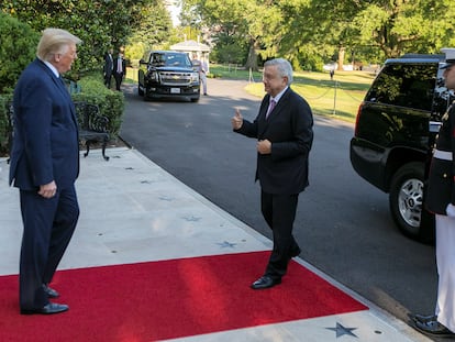 López Obrador se encuentra con Trump en la Casa Blanca para la cena con los empresarios.