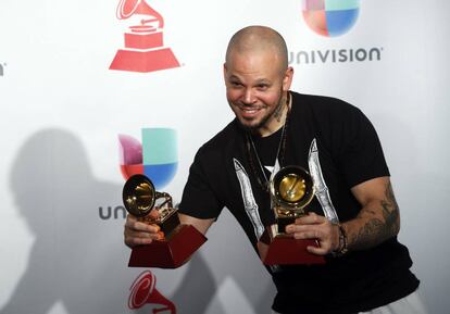 René Pérez, 'Residente', que partía como el más nominado de la noche, ganó dos Grammys en la categoría de música urbana por su primer disco en solitario.